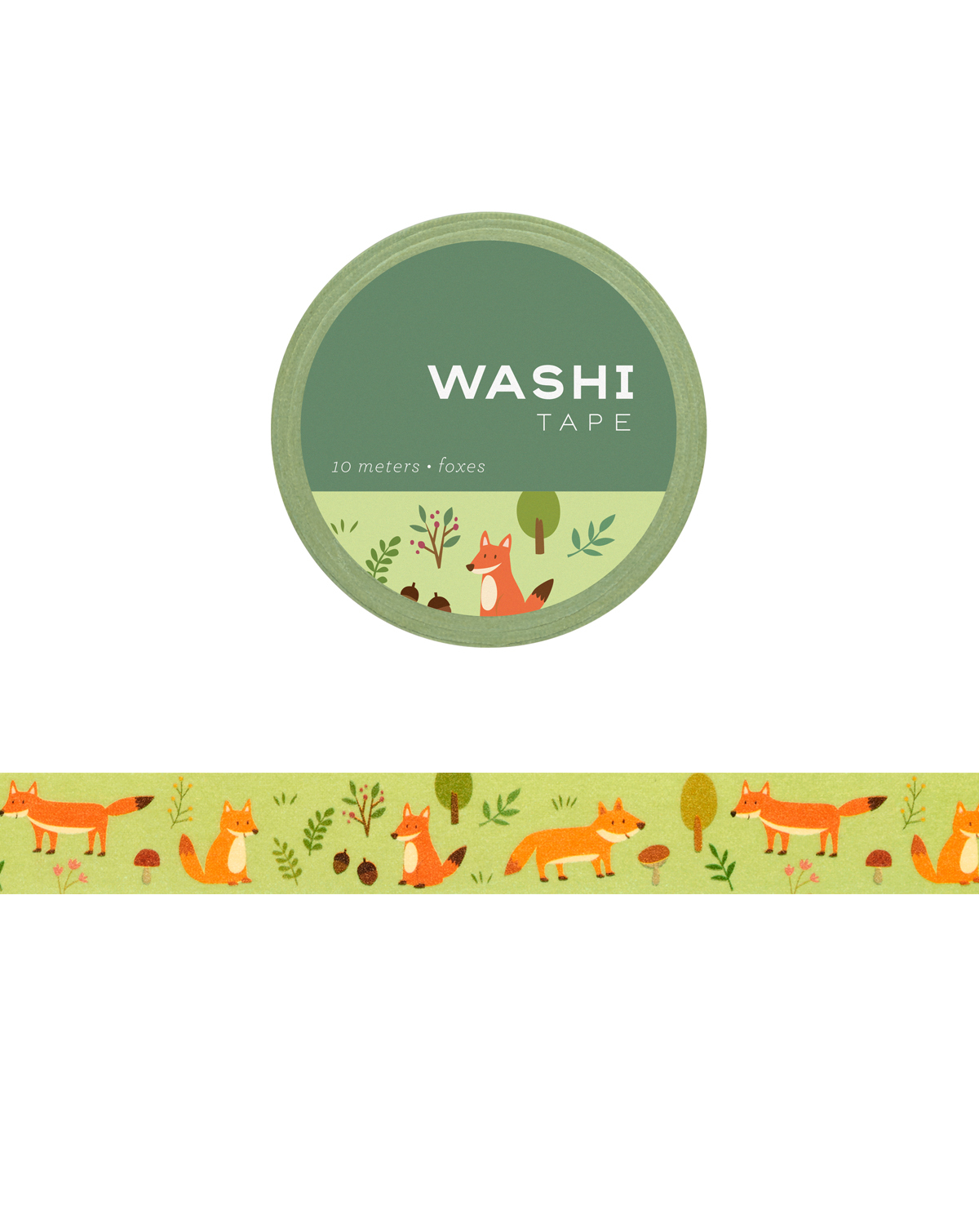 Red and Green Stripe Washi Tape –